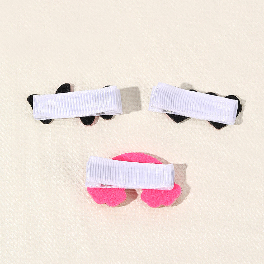 6Pcs Chunky Lovely Glitter Hair Clip for Girls Kids