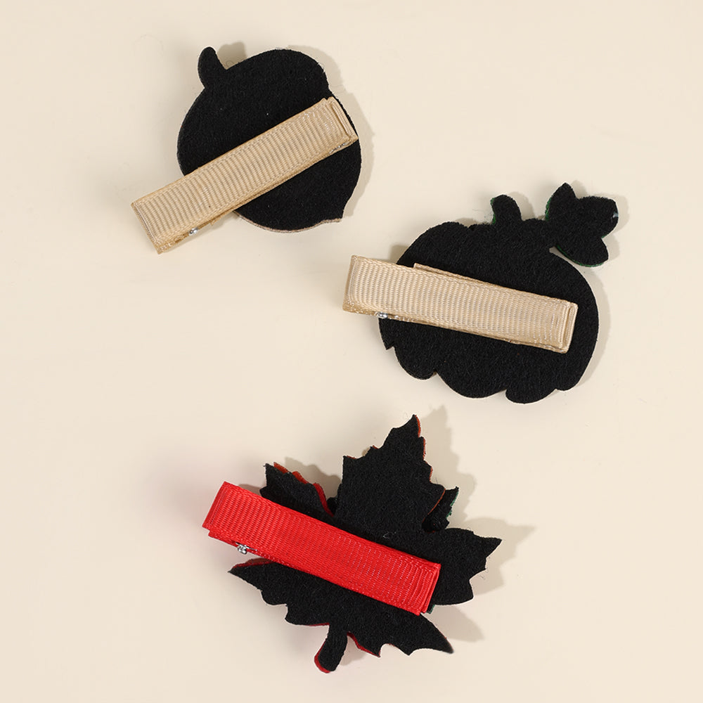 6Pcs Sparkly Glitter Thanksgiving Hair Clip
