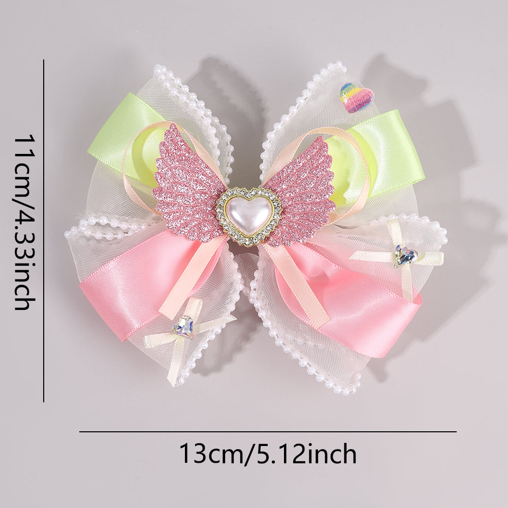 Princess Girls Lovely Boutique Bow Knot Clip Pastel Gift Hair Accessories Baby