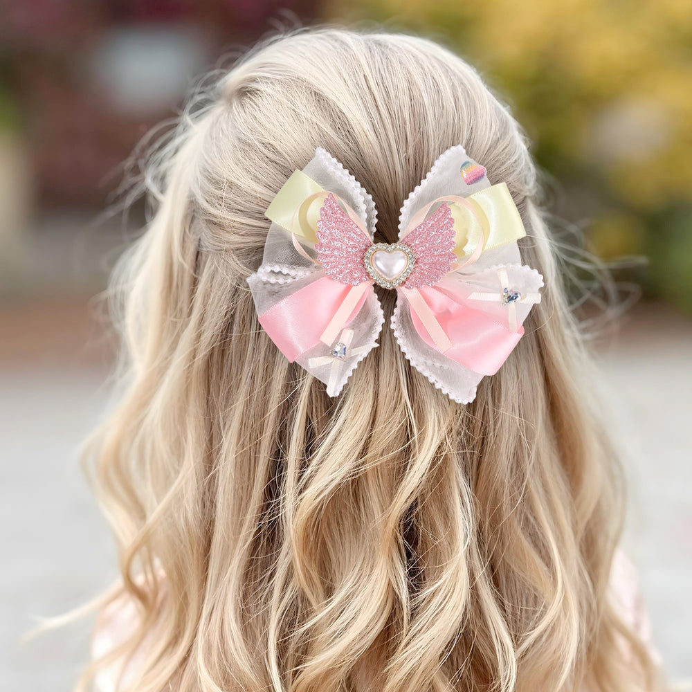 Princess Girls Lovely Boutique Bow Knot Clip Pastel Gift Hair Accessories Baby