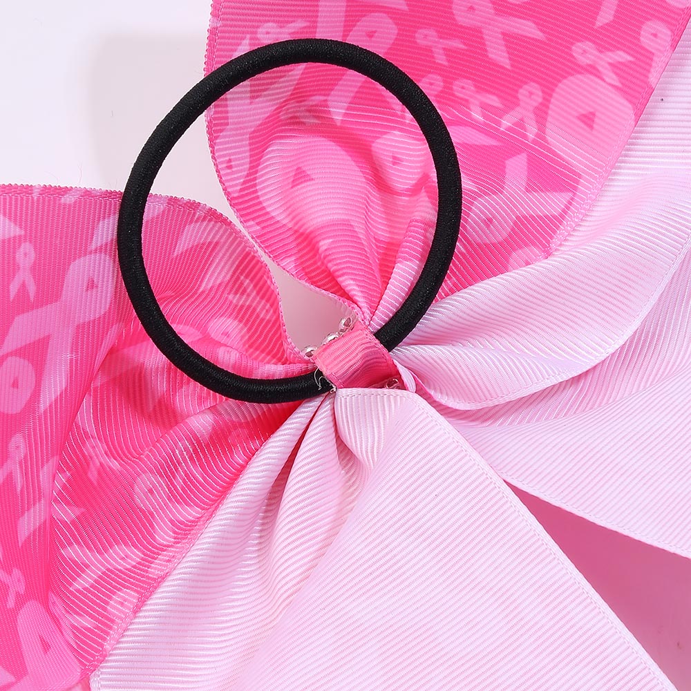 20PCS New Breast Cancer Awareness Pink Ribbon Cheer Bows