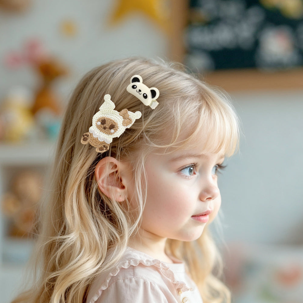 8Pcs Cartoon Princess Hair Clip Set for Girls Kids