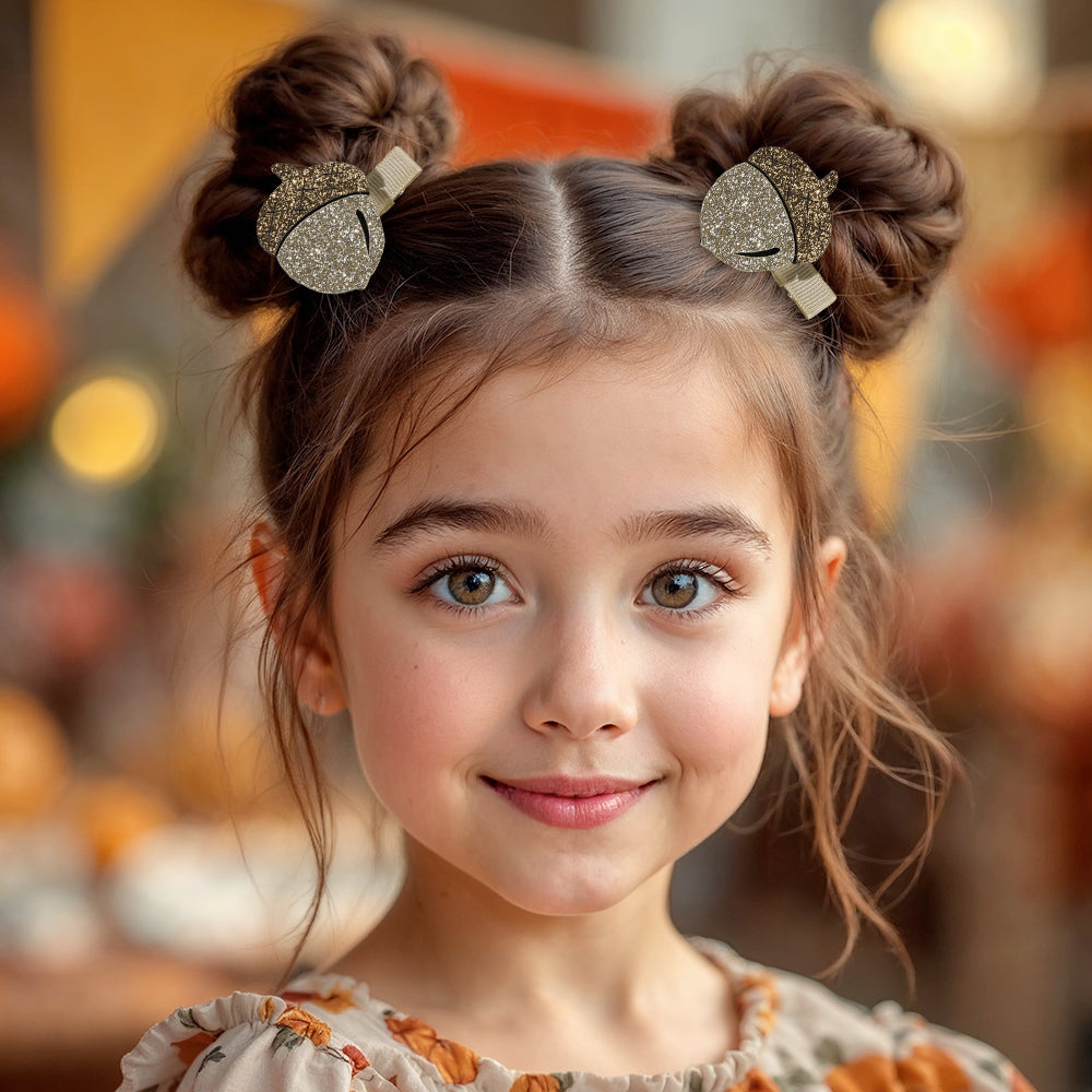 6Pcs Sparkly Glitter Thanksgiving Hair Clip
