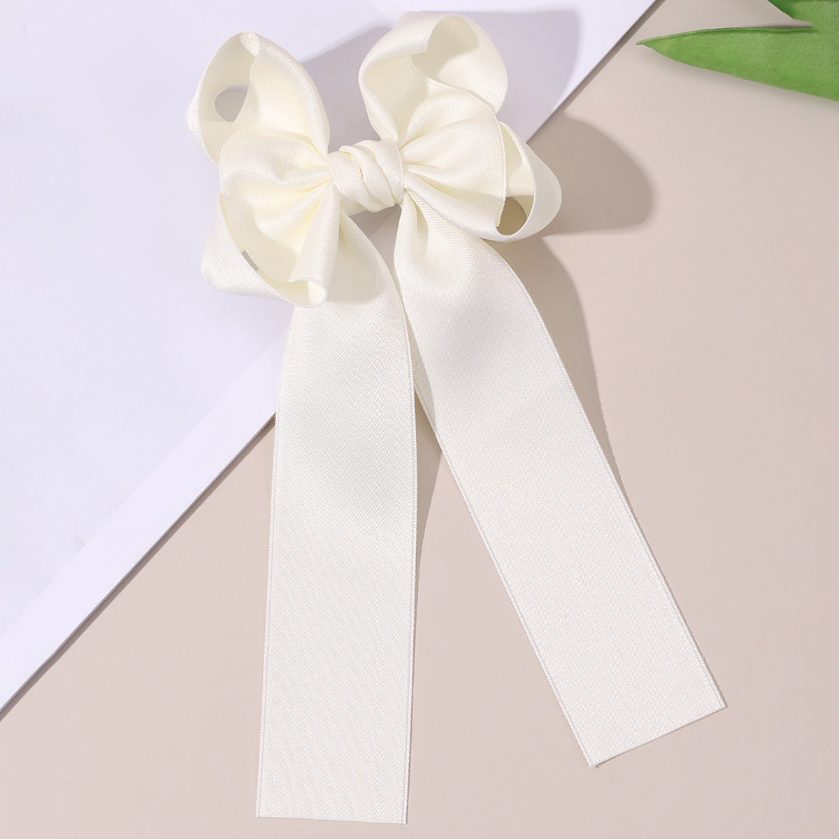 Women Fabric Long Tails Boutique Hair Clip Accessories