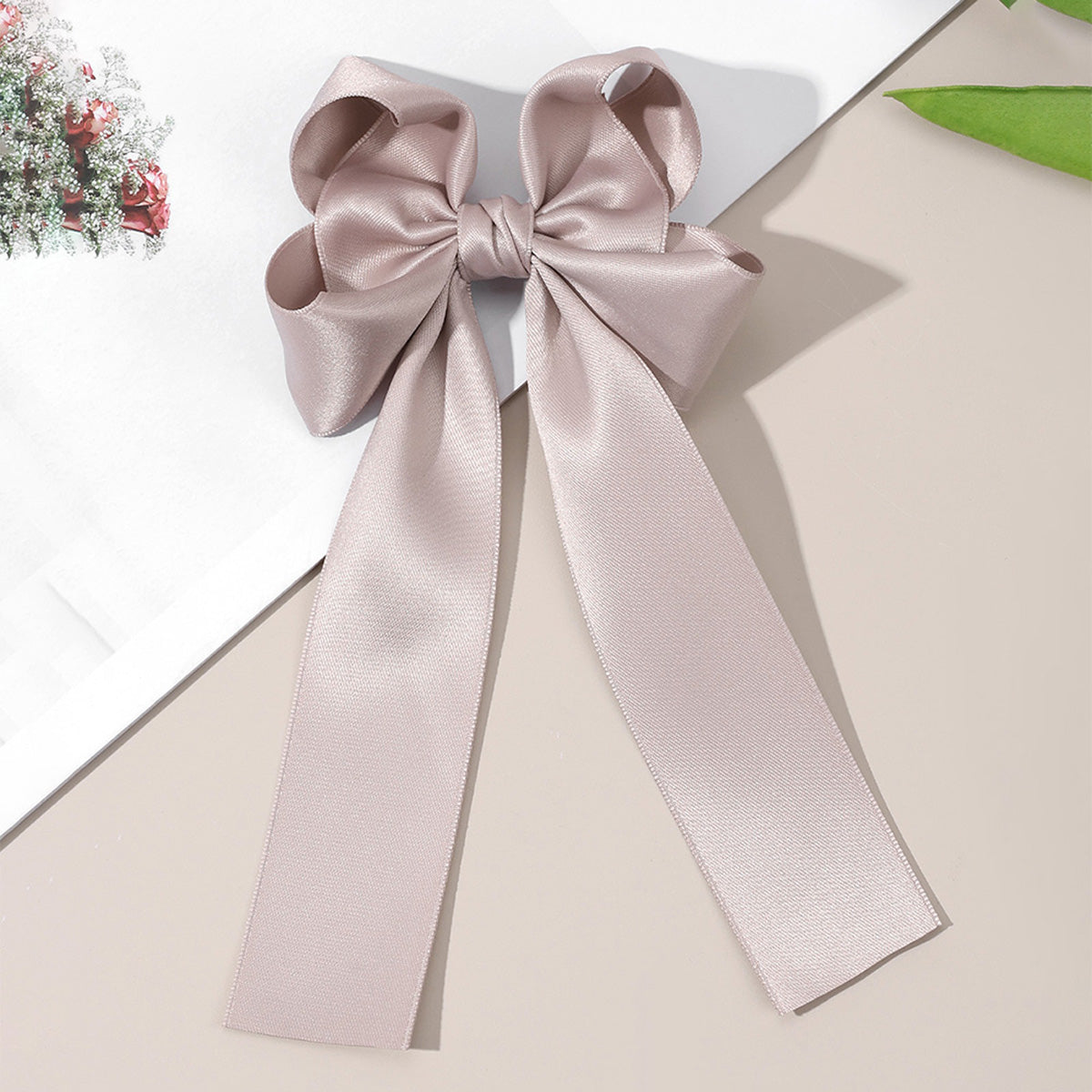 Women Fabric Long Tails Boutique Hair Clip Accessories