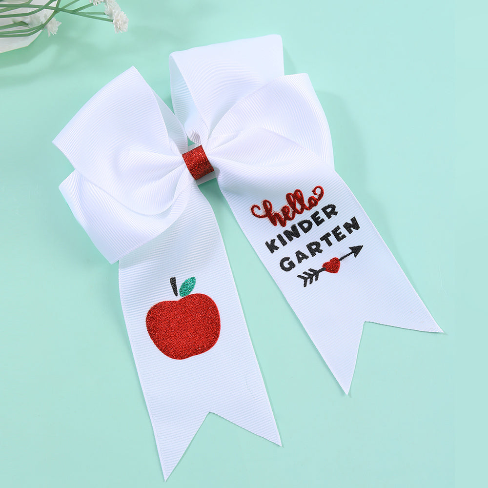 Back to School Cheer Bow with Clip