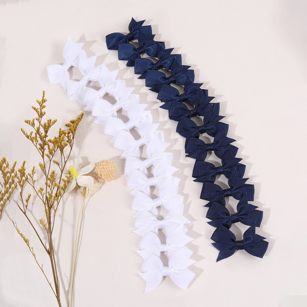 24Pcs Small Hair Bow Clip Set