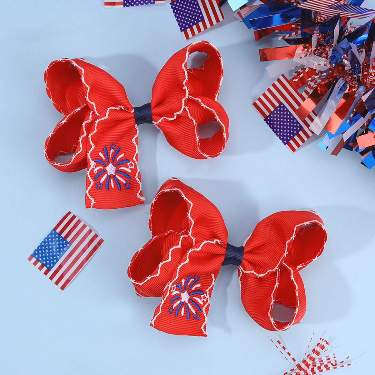 10pair 4th of July Hair Bows Clips