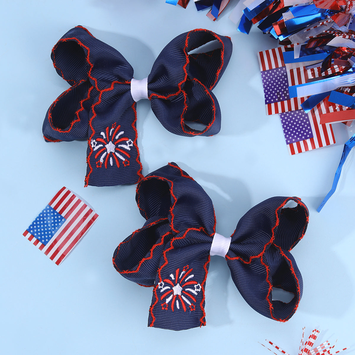 10pair 4th of July Hair Bows Clips