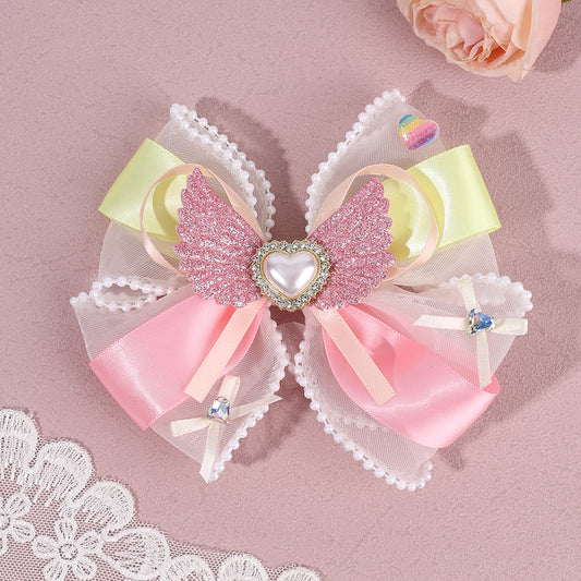 Princess Girls Lovely Boutique Bow Knot Clip Pastel Gift Hair Accessories Baby