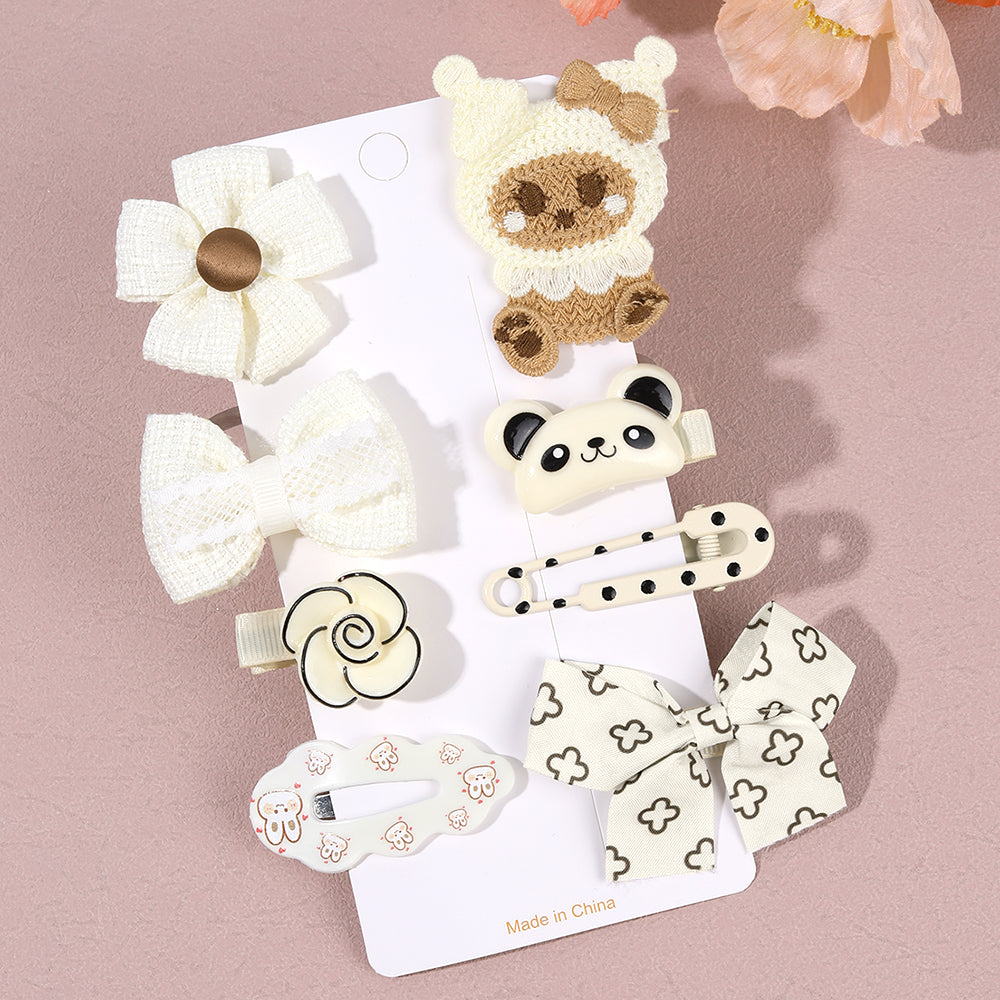 8Pcs Cartoon Princess Hair Clip Set for Girls Kids