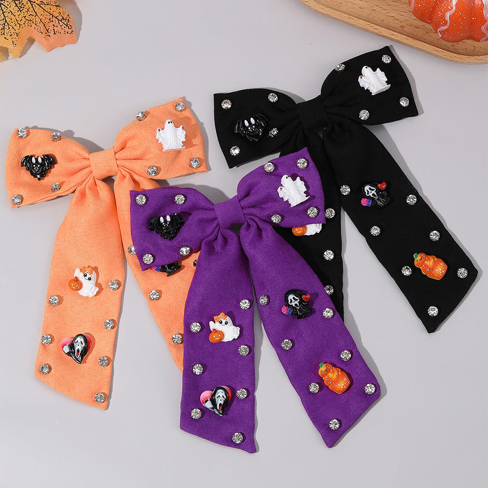 1Pcs Fabric Long Tails Halloween Hair Clip