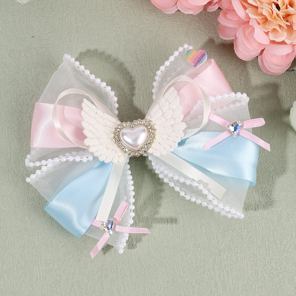 Princess Girls Lovely Boutique Bow Knot Clip Pastel Gift Hair Accessories Baby