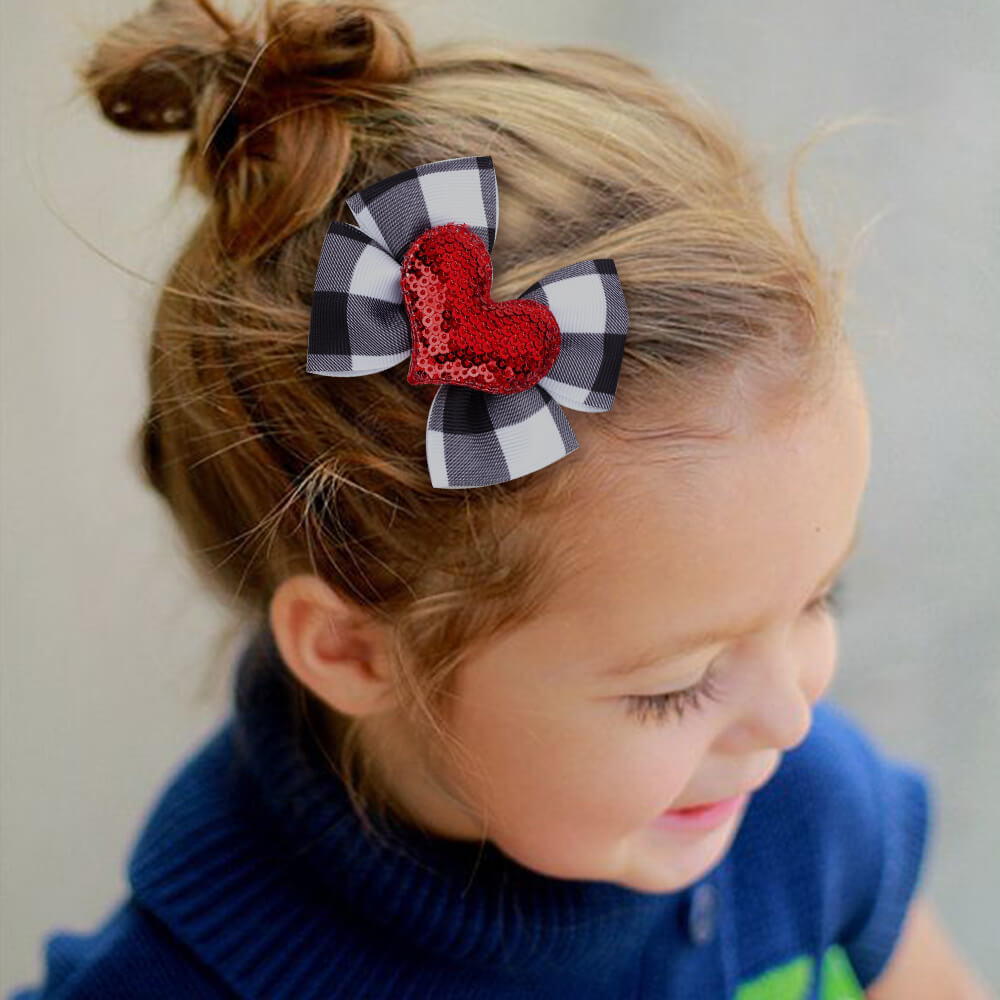 Classic Grids Little Girl Hair Clips