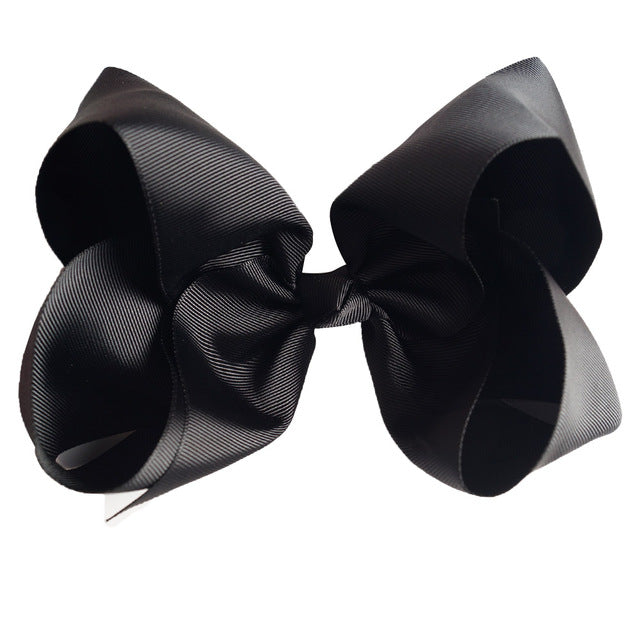 8 Inches Oversized Solid Color Hair Bows