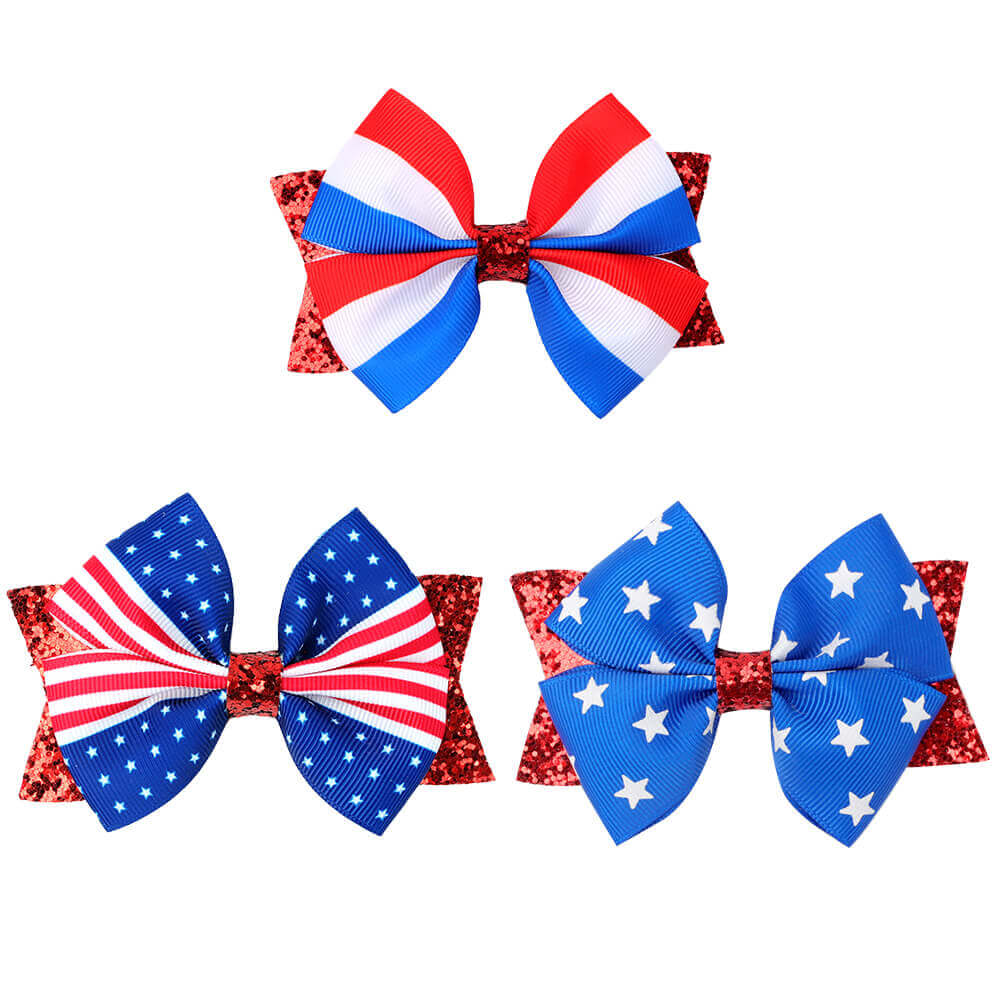 4th of July Independence Day Hair Bows