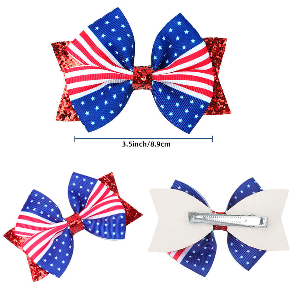 4th of July Independence Day Hair Bows