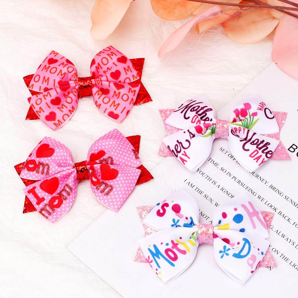 Love Hearts Girl Hair Bows
