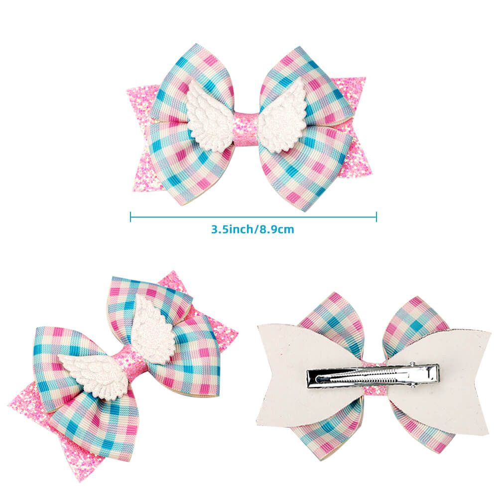 Cute Grids Hair Bow