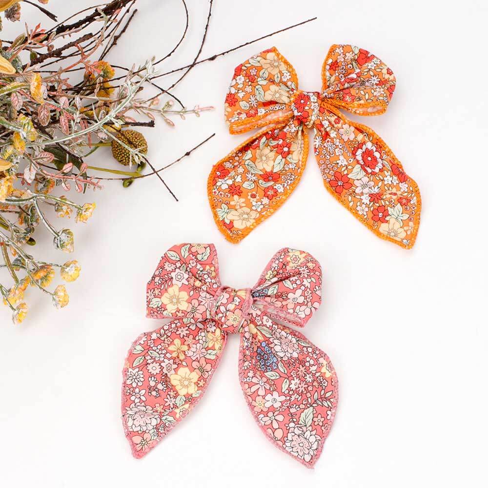 Floral Oversized Hair Bows