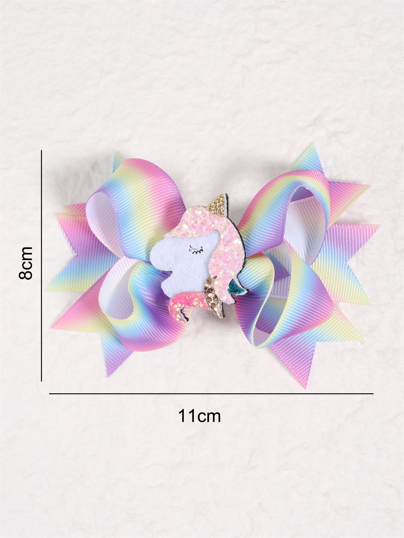4.5'' Cute Rainbow Unicorn Hair Bows