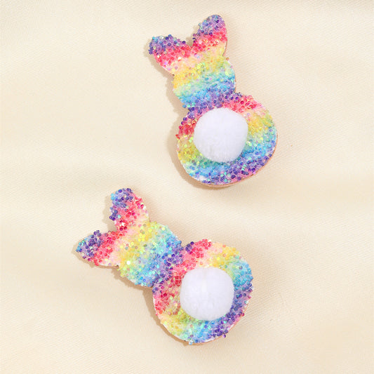 Glitter Bunny Hair Clips for Girls