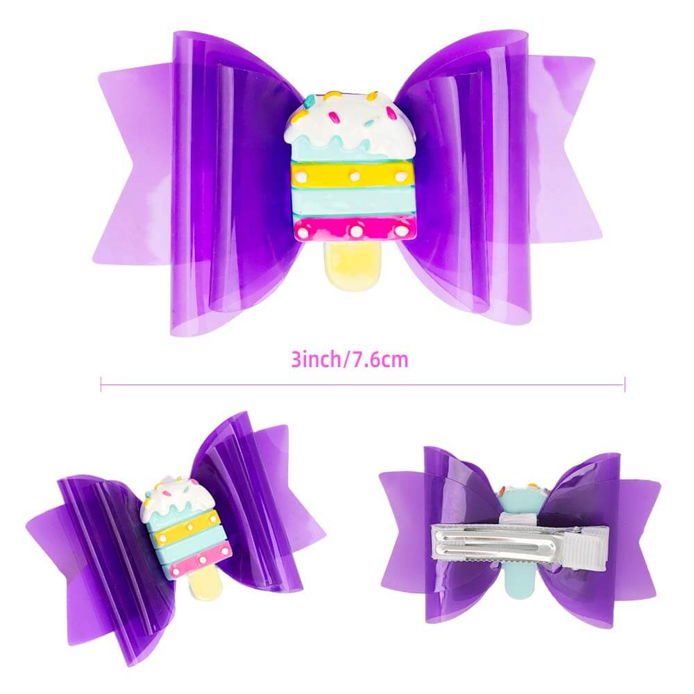 Ice-cream Transparent Jelly Hair Bows