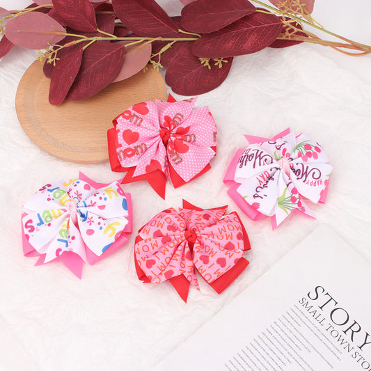 Pinwheel hair bows clips
