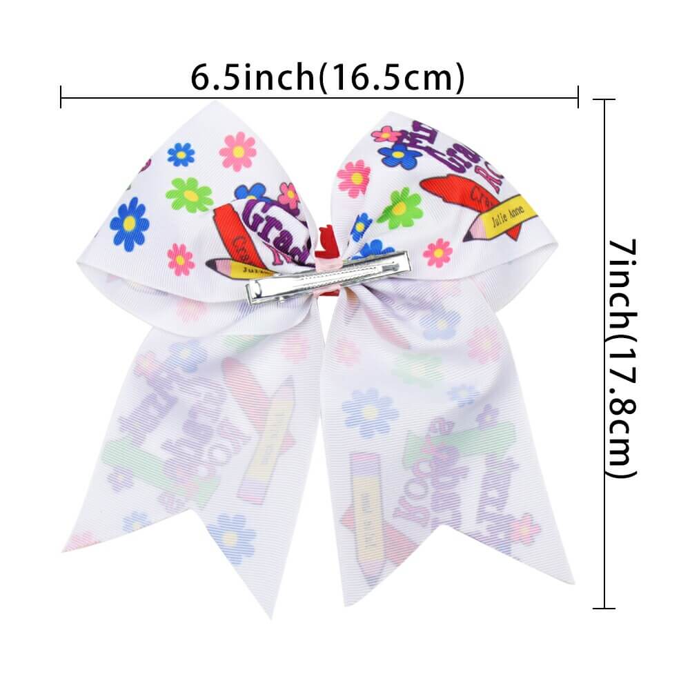 BACK TO SCHOOL Cheer Bow with Hair Clips