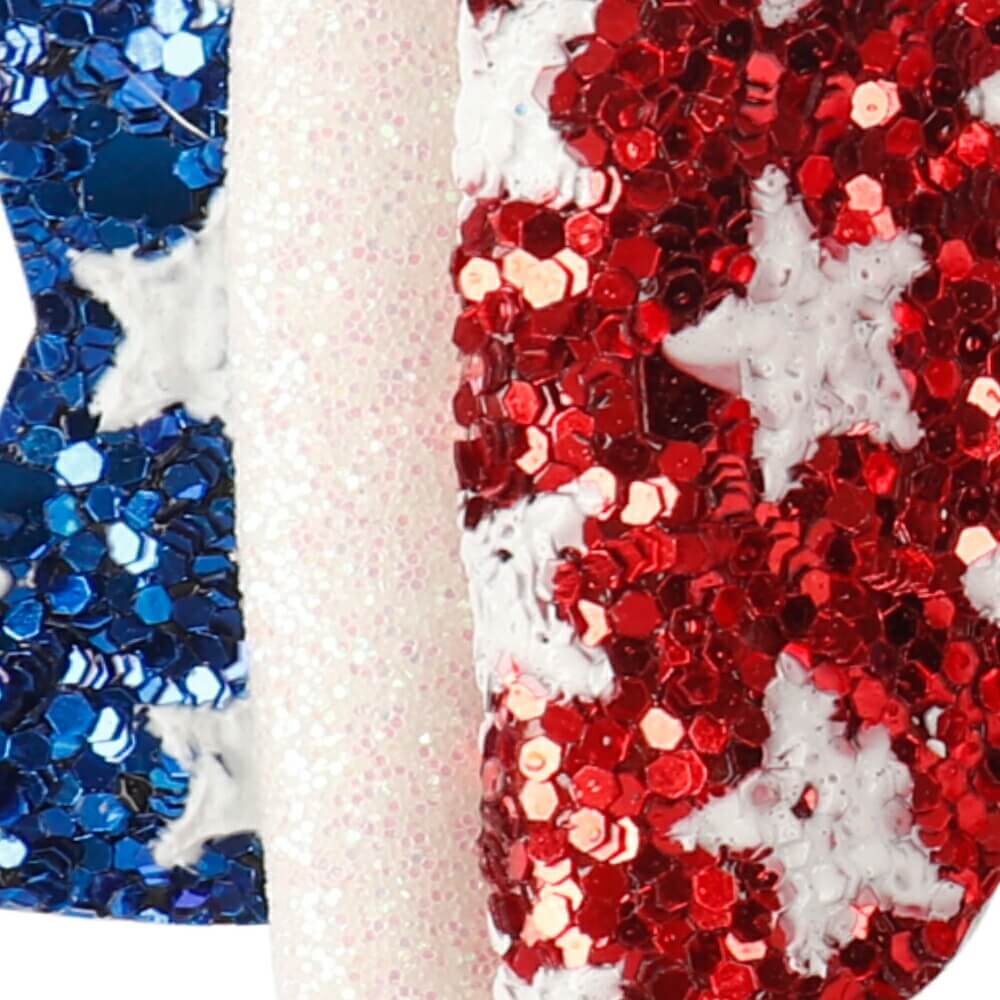 4th of July Glitter Hair Clips