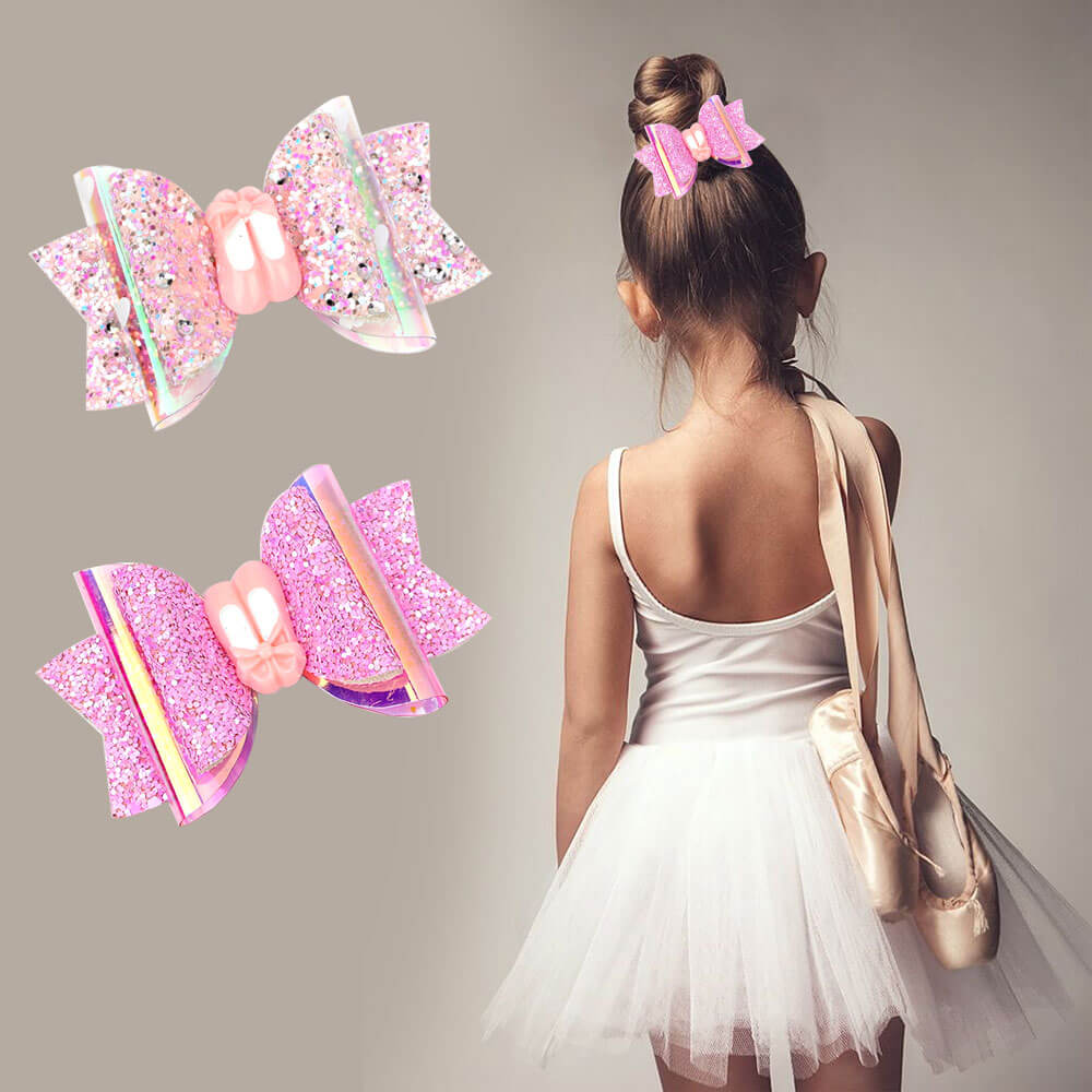 Ballet Girl Jelly Hair Bow Clips