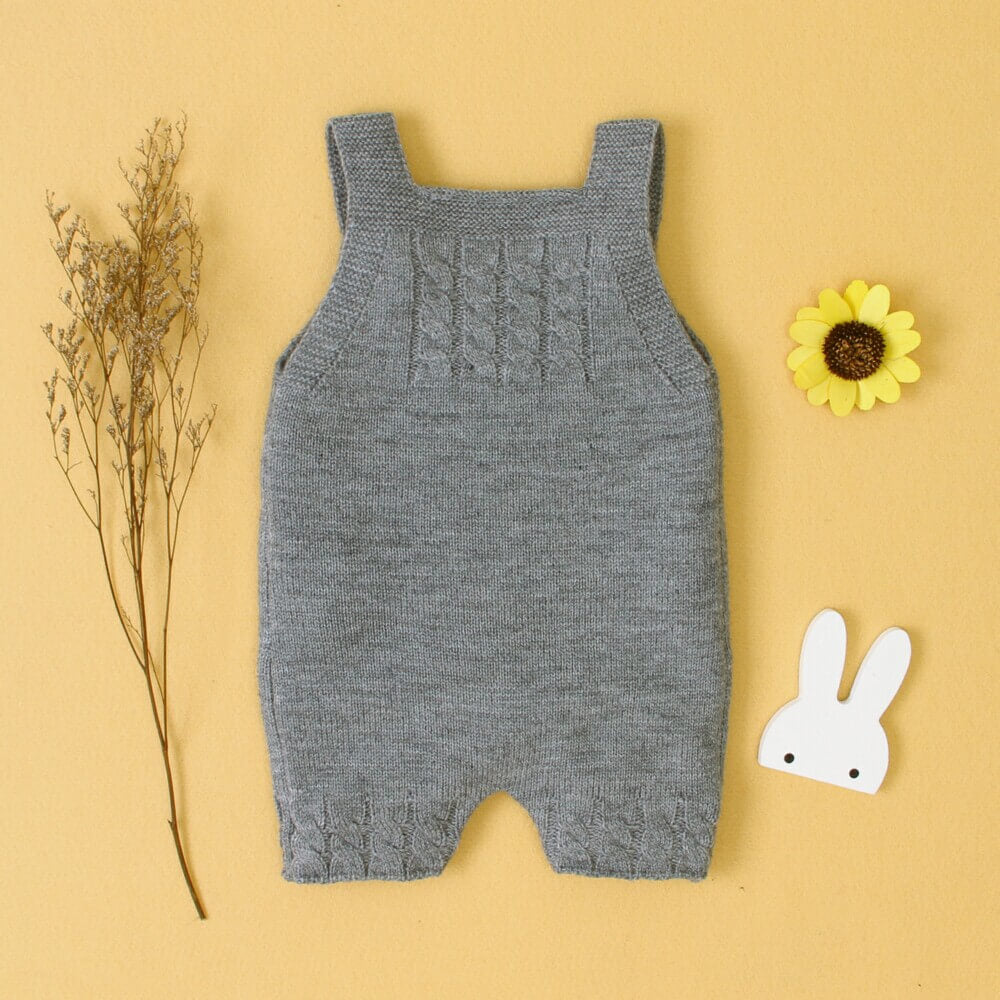 Solid Color Newborn Baby Knitted Romper