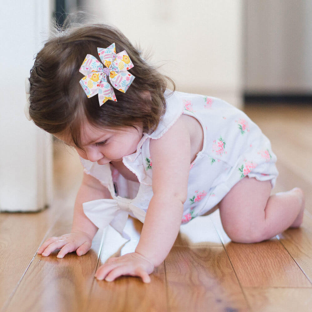 Pretty Bunny Easter Hair Bow Clips