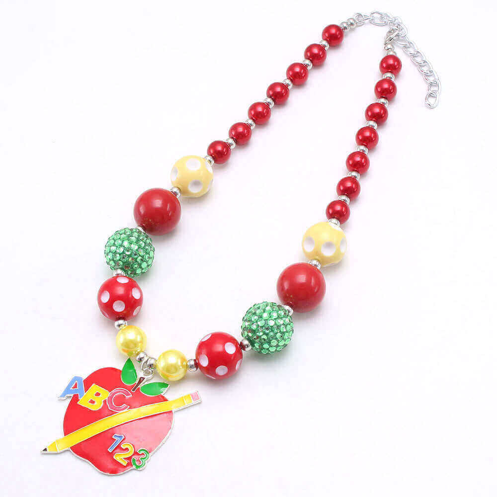 Back to School Apple Necklace