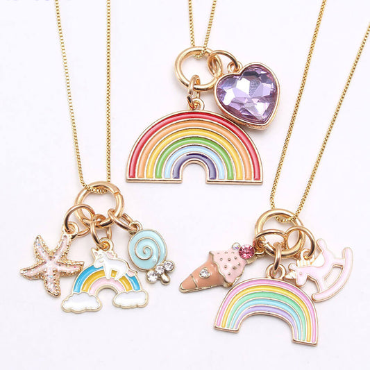 Rainbow Unicorn Children Necklace