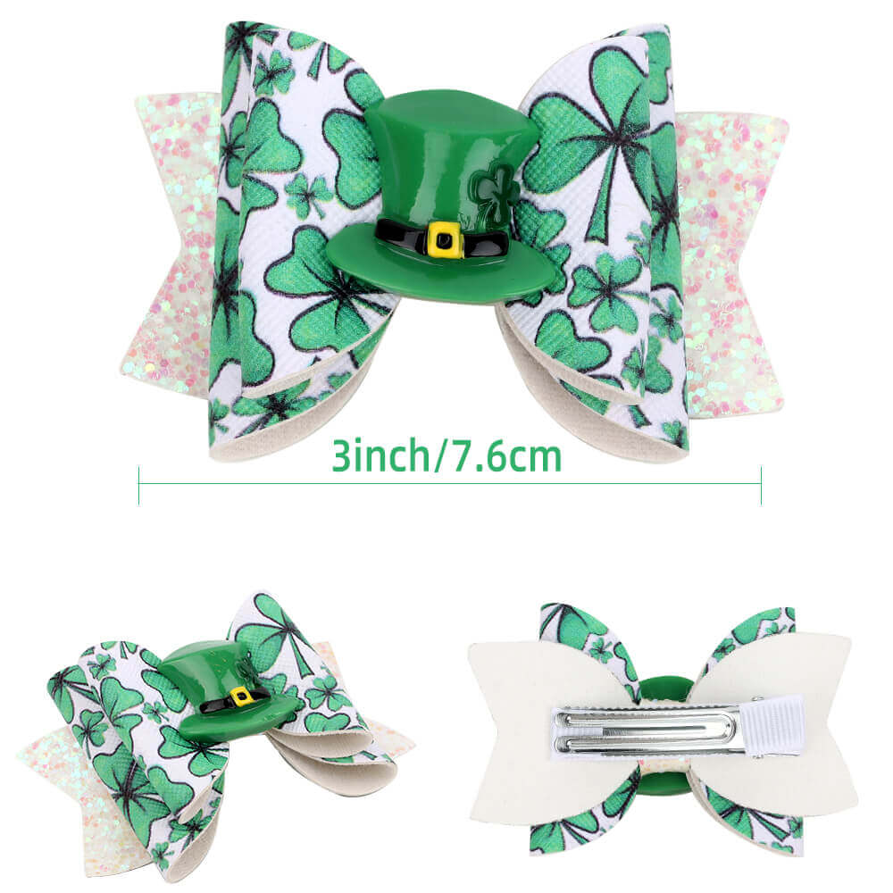 St. Patrick's Green Hats Hair Clips