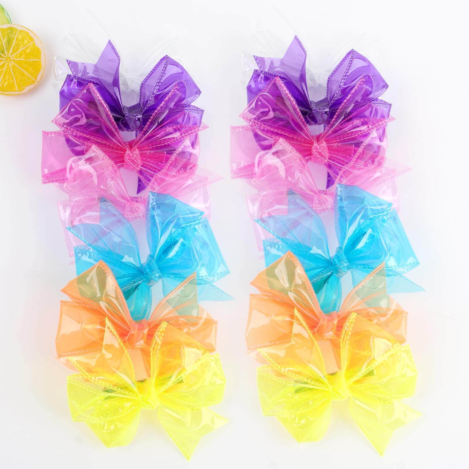 PVC Jelly Pinwheel Hair Bows