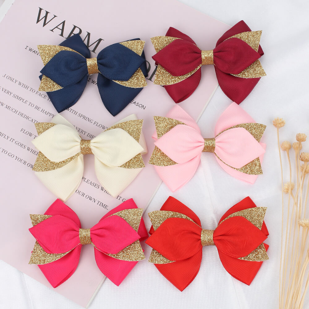 layered hair bows