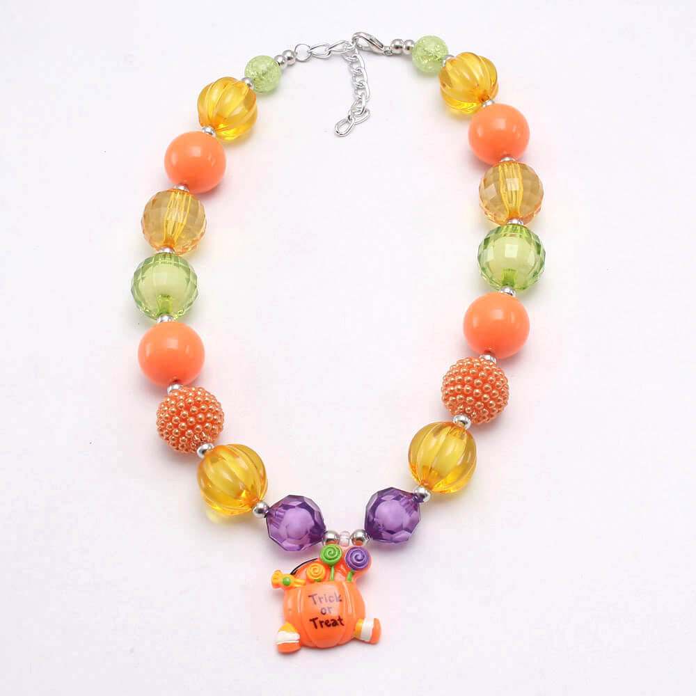 Trick or Treat Pumpkin Beads Necklace