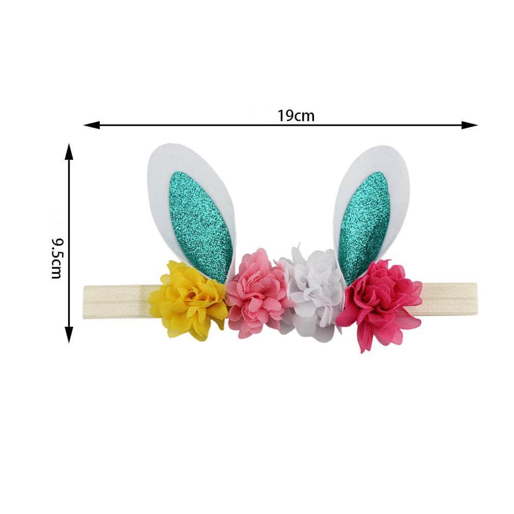 Easter Bunny Floral Baby Headbands