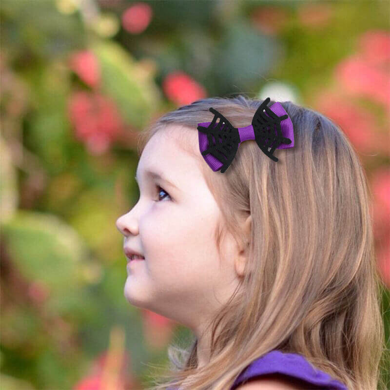 Halloween Cobweb Mini Hair Bows