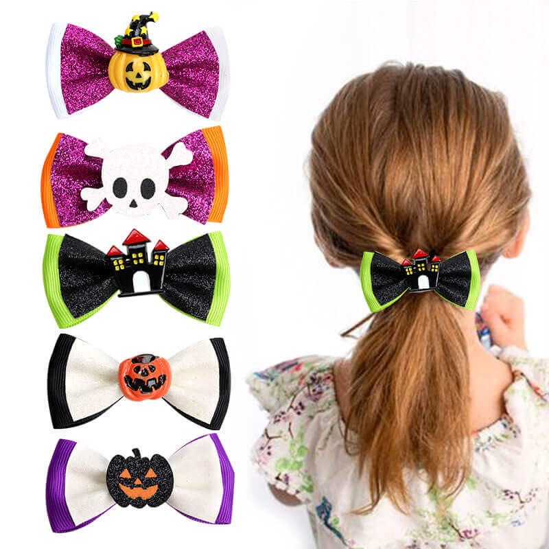 Sparkle Halloween Mini Hair Clips
