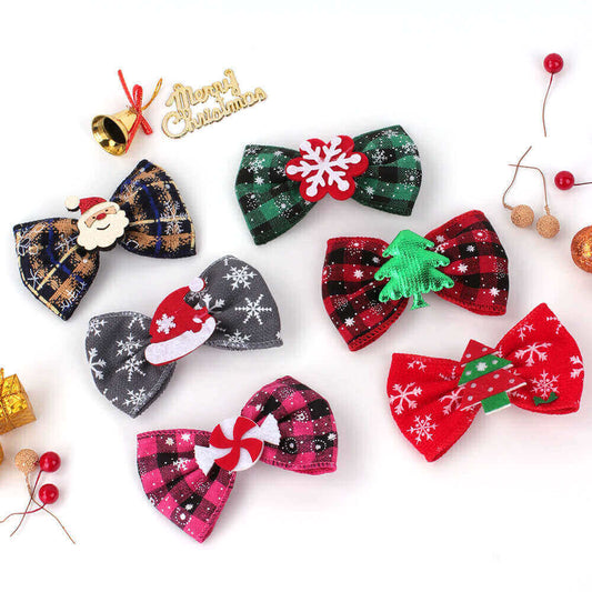 4'' Christmas Snowflake Hair Bows