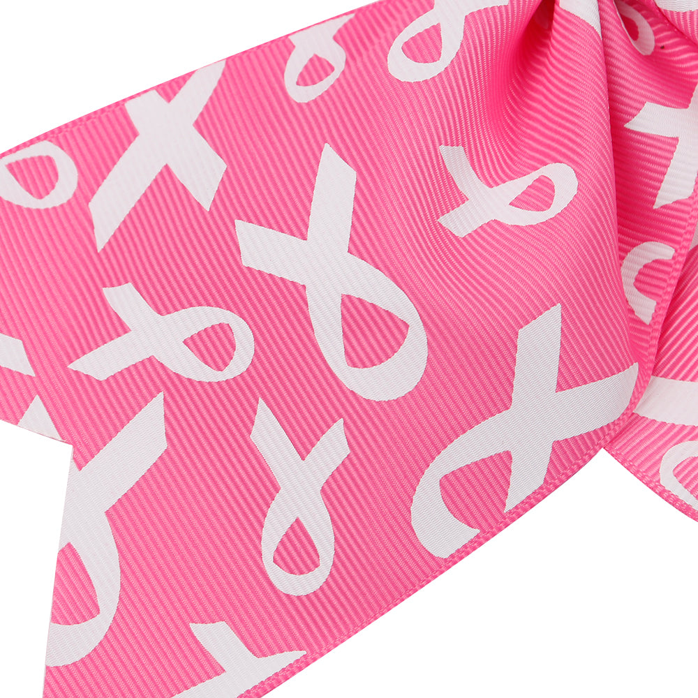 Pink Ribbon Breast Cancer Awareness Cheer Bows