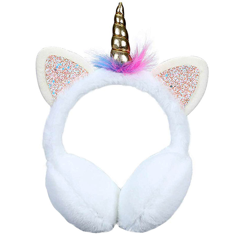 Cute Plush Unicorn Winter Warm Earmuffs