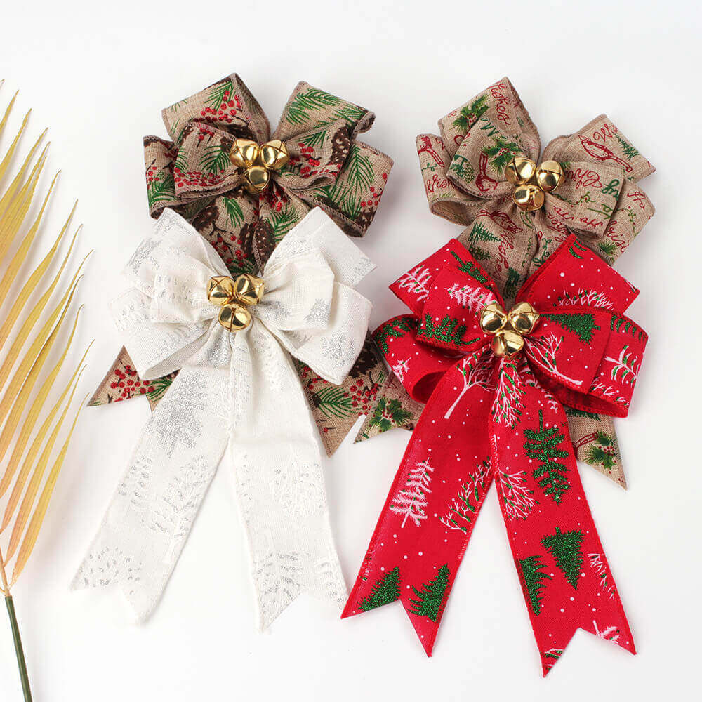 Christmas Decor Bows with Bells