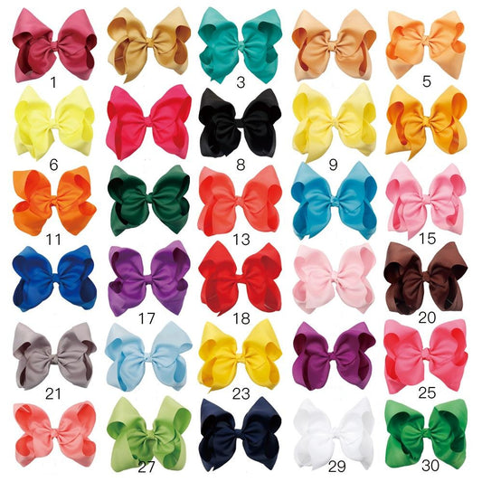 30pcs 8 inch Jumbo Hair Bows | Big Hair Bows for Girls 60 Color