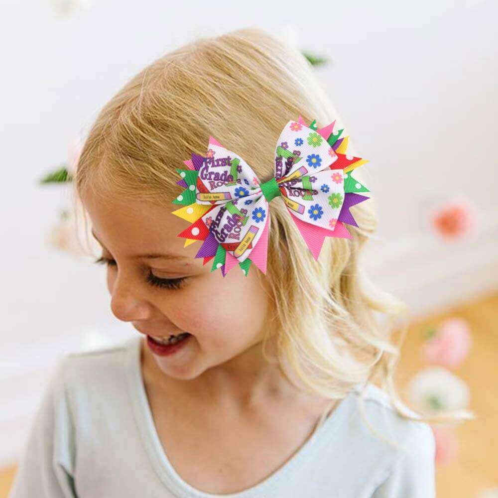 Back to School Colorful Hair Bows