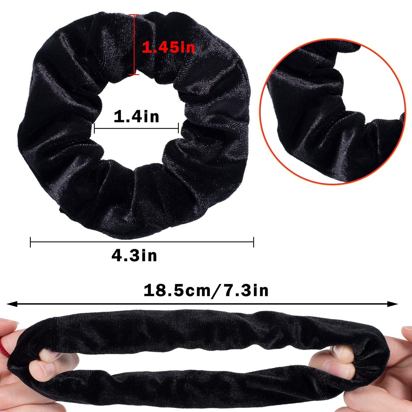 12PCS Velvet Hair Scrunchies for Women