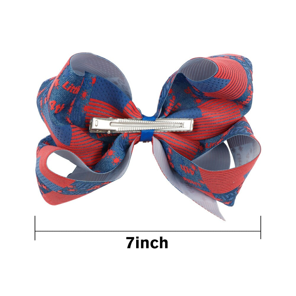 4th of July Soft Leather Hair Bows